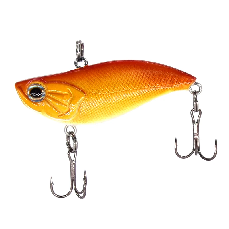 

5 colors VIB Sinking Bionic Fishing Lures Vibration Lipless Hard Bait Rattles Artificial Swimbait Fishing Tackle for Trout etc.