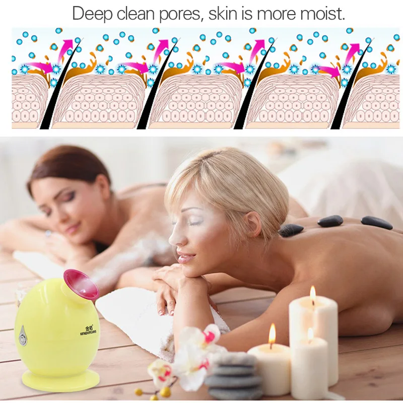 Elecool beauty устройство для парения лица Очищающее кожу 50 Гц инструмент для красоты штепсельная вилка США отпариватель для лица Глубокое Очищающее Средство для пор термальный распылитель спа