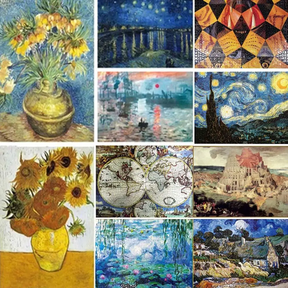 

RCtown 3000pcs Large Starry Sky Van Gogh Puzzle Early Education Toy Gift for Adult Kids