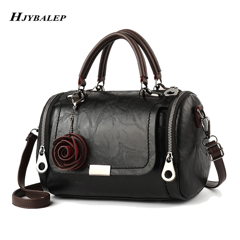 

Women Shoulder Bag Fashion with Flower Pendant Lady Totes Party Purse Boston Handbag Casual Female Messenger Crossbody Bags Sac