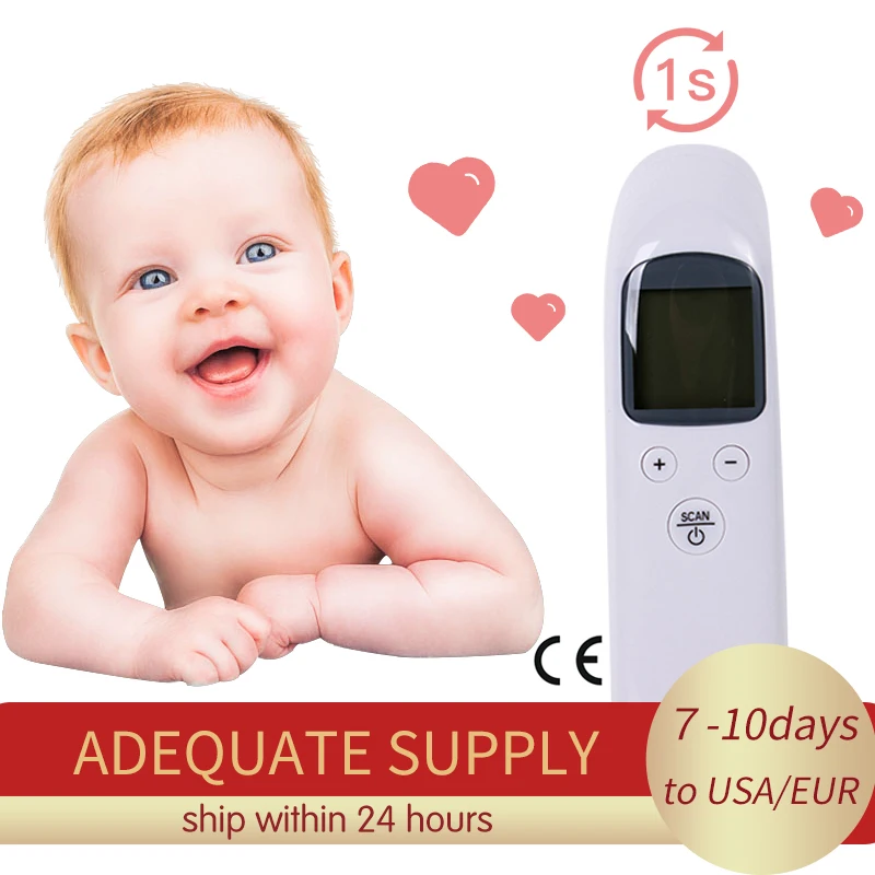

Infrared Baby Thermometer Forehead Portable Non-contact Child Handheld Body/Object Temperature Measure IR Device 7days To USA