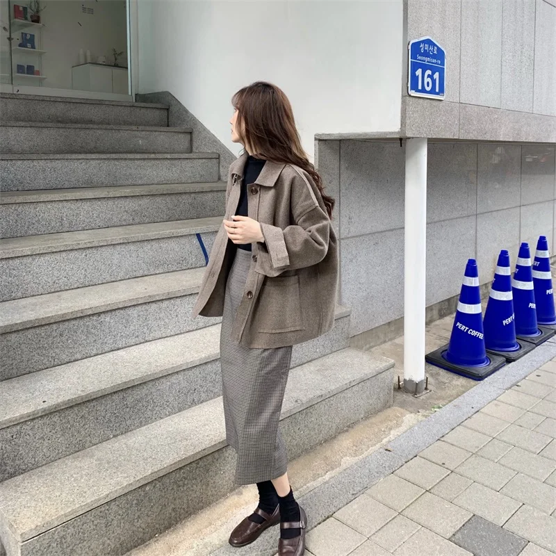 Autumn And Winter New Style Online Celebrity Fashion Elegant Loose Retro Slimming INS Fashion Graceful Coat Women's Super F