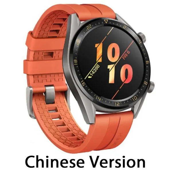 Huawei Watch GT Смарт часы Поддержка gps NFC 14 дней Срок службы батареи 5 атм водонепроницаемый телефонный Звонок трекер сердечного ритма для Android iOS - Цвет: Active Orange