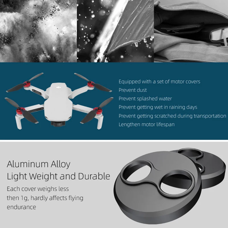 4 шт. алюминиевый сплав крышка двигателя для Mavic Mini Пылезащитная водонепроницаемая защита двигателя крышки для мотора для Mavic аксессуары для дрона