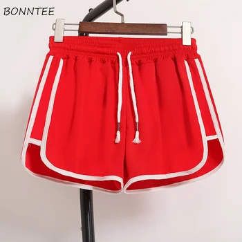 

Shorts Women High Waist Loose All-match Trendy Simple Korean Style Daily Leisure Solid Ladies New Breathable High-quality Womens