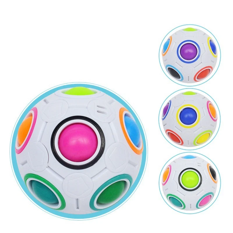 

Rainbow Ball Children Puzzle Toy Football Educational Learning Supplies Adult Relieve Stress Toys Figurines