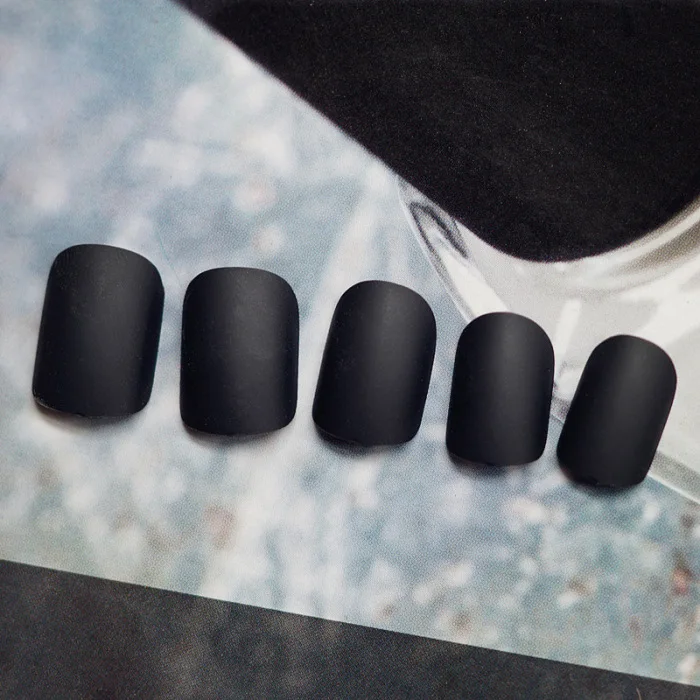 High Quality Fashion 24pcs Detachable Wearable Matte False Nails Full Cover Short Style Candy Color Fake Nail LVS88