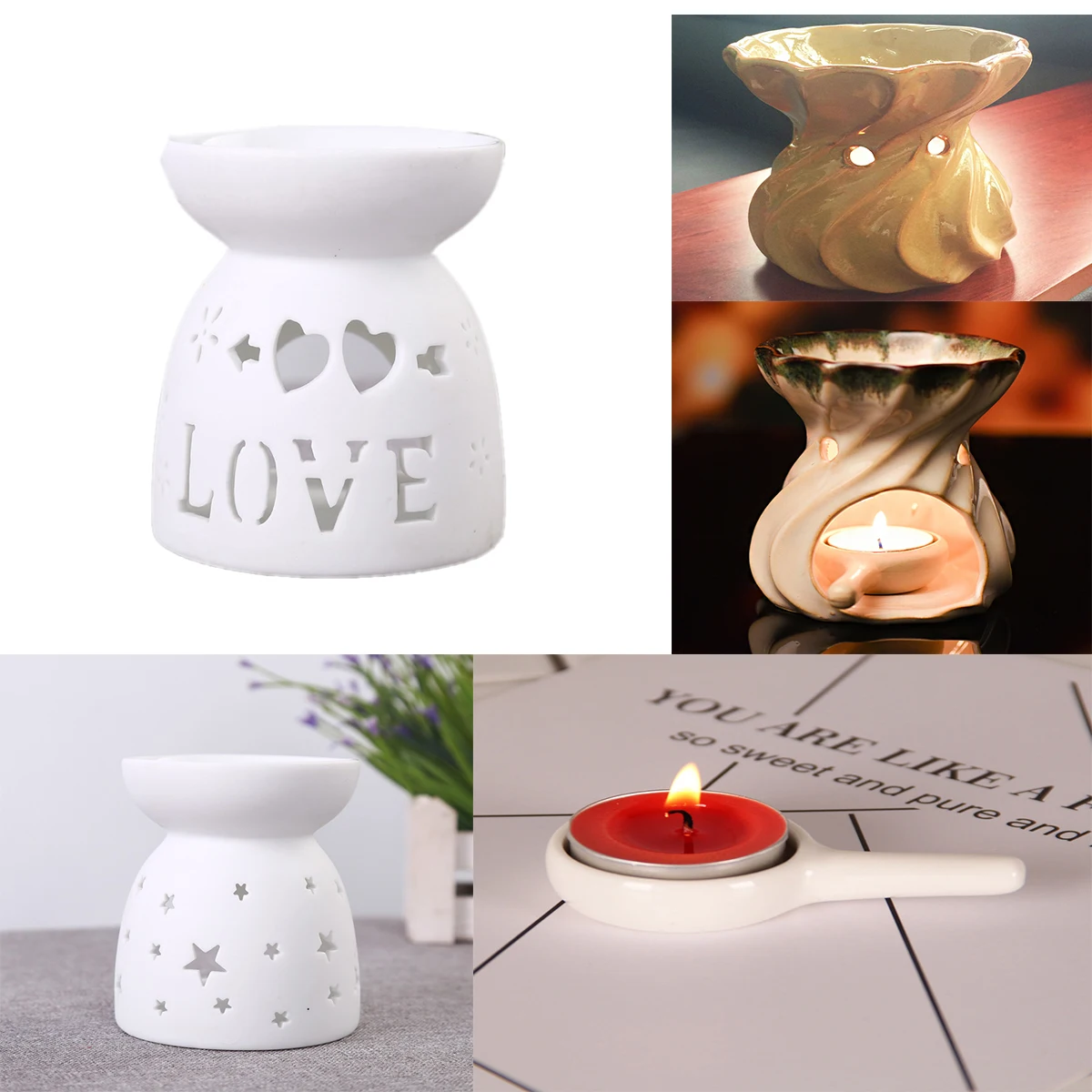 

Aromatherapy Oil Burner Buddha Aroma Oil Station Ceramic Temple India Incense Black White Buddha Incense G $