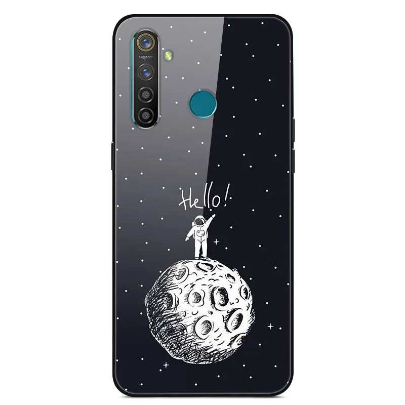 Чехол из закаленного стекла для OPPO Realme 5 Pro, чехол с изображением планеты космоса, чехол со стеклом для OPPO Realme 5 Pro Realme Q, чехол Realme5 Pro