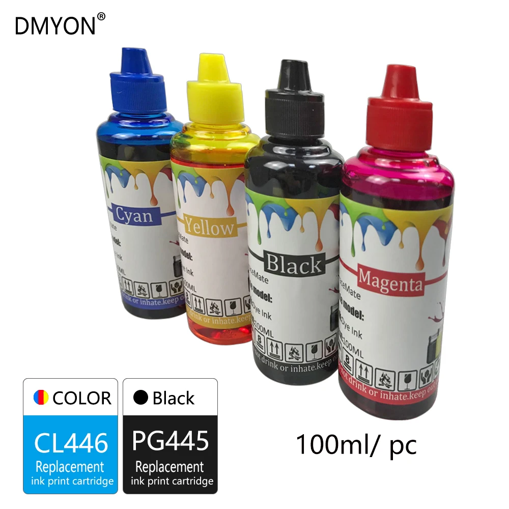 Ink Refill Kit DMYON 445XL 446XL картридж совместимый для Canon PG445 CL446 XL для Canon PIXMA MX494 MG2944 IP2840 MG2440 MG2540 струйный принтер - Цвет: Ink Refill Kit