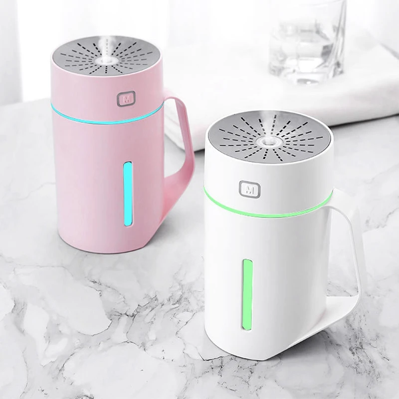 ABRA-420Ml Usb увлажнитель портативная форма крышки бутылки увлажнитель воздуха Арома масло диффузор с семи цветов Ночная лампа для домашнего офиса C