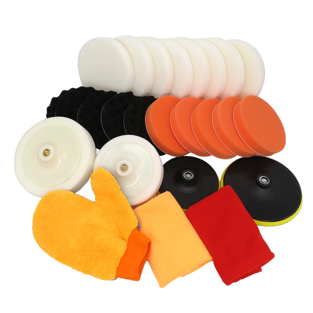 6寸7寸抛光海绵25件套白6