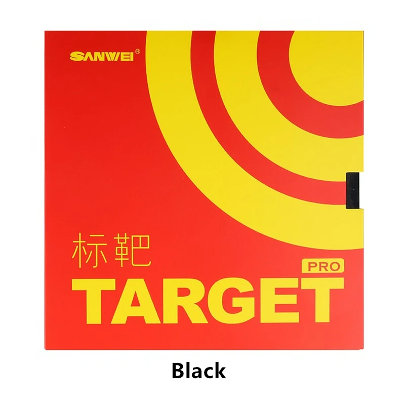 Black SANWEI Настольный теннис резиновый мишень Provincial forgue обидные прыщи с губкой pro sticky пинг-понг tenis de mesa - Цвет: Black