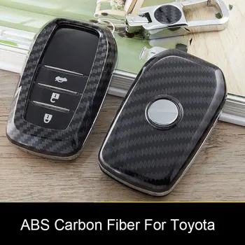 

Carbon Fiber Car Key Case For Toyota Auris Corolla Avensis Verso Yaris Aygo Camry Corolla C-HR CHR Prado 2015-2019