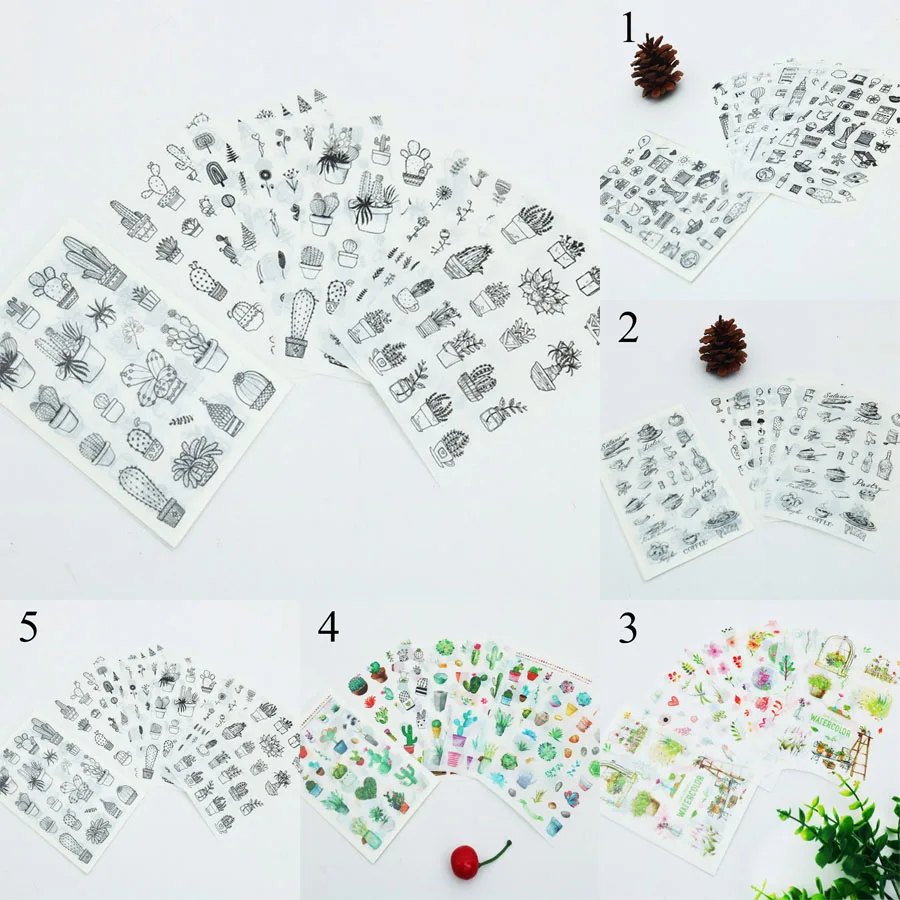 Винтажные стикеры в европейском стиле 6 шт./лот дорожные Стикеры милые