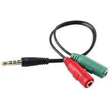 

3.5mm Port Headset Adapter Y Splitter Audio 2 Female To 1 Male Suitable For L 3.5mm Port On Smart Phone & Laptop