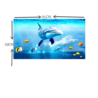 L36 x H20 inch Пользовательский аквариум фон пейзаж аквариума декоративный фон Дракон 3D HD фотография фоновое изображение - Цвет: L36 x H20 inch