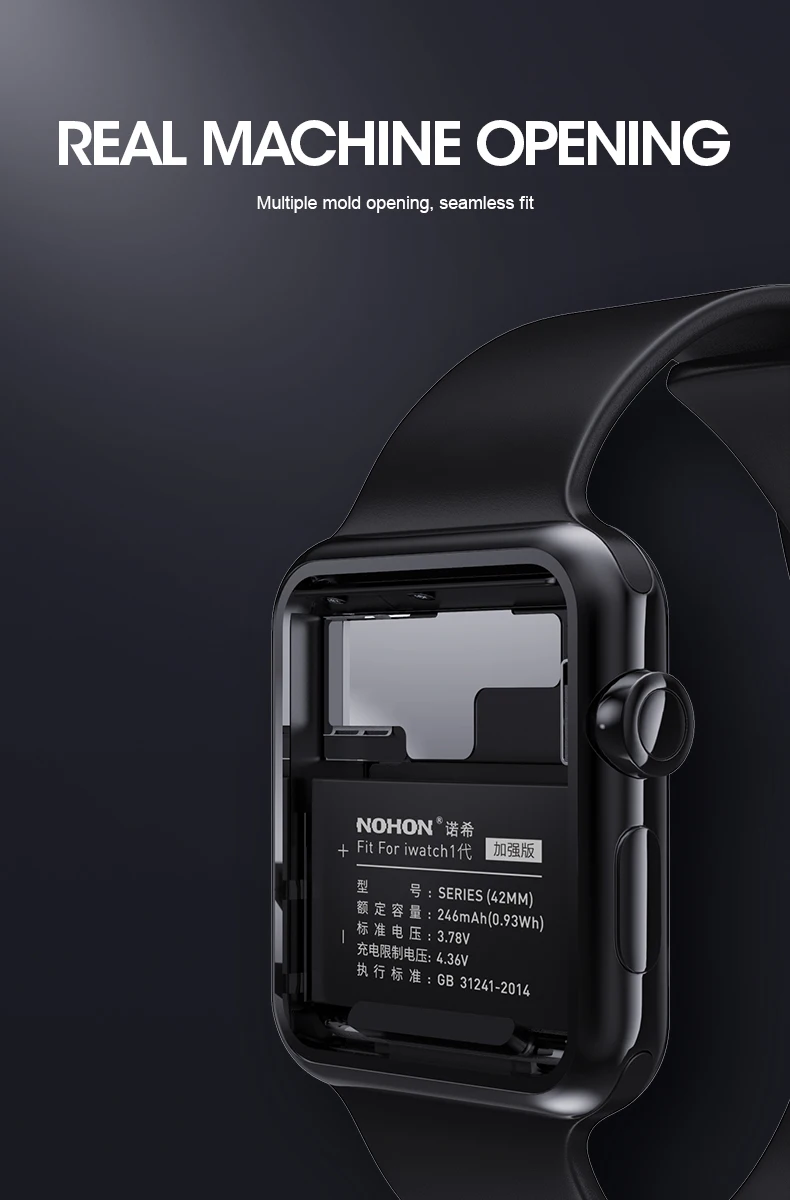 Nohon аккумулятор для Apple Watch Series 1 2 S1 S2 38 мм 42 мм 205 мАч 246 мАч 273 мАч 334 мАч для Apple Watch Series1 Серия 2 батареи