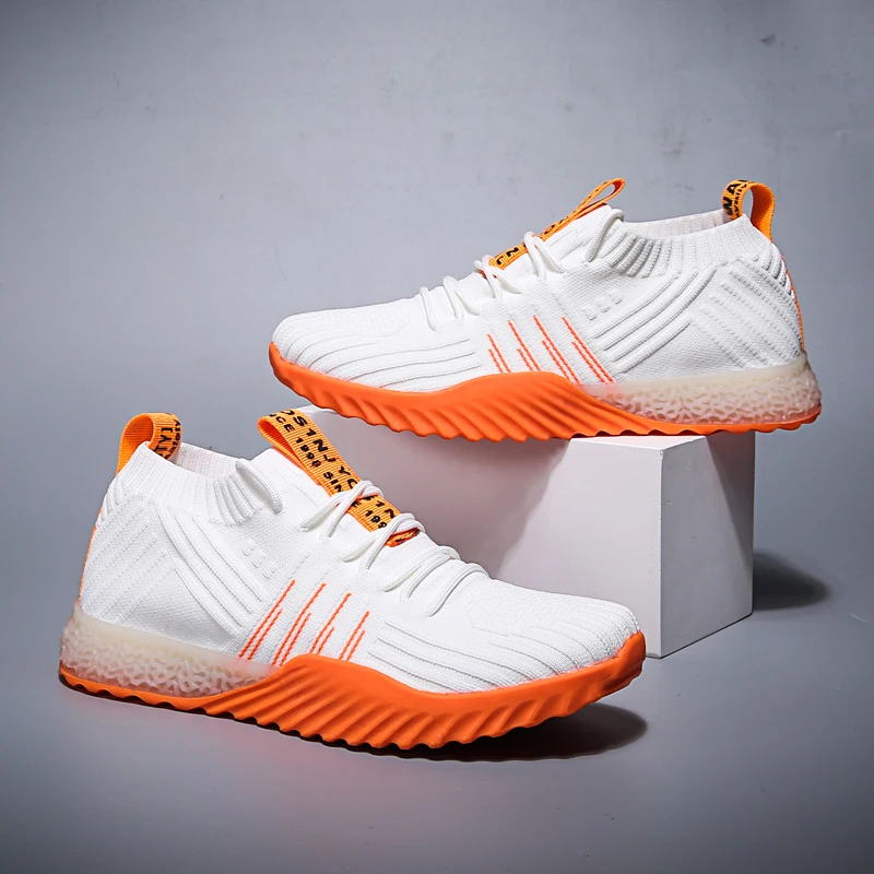 Мужские теннисные туфли на шнуровке спортивная обувь дышащие сетчатые кроссовки