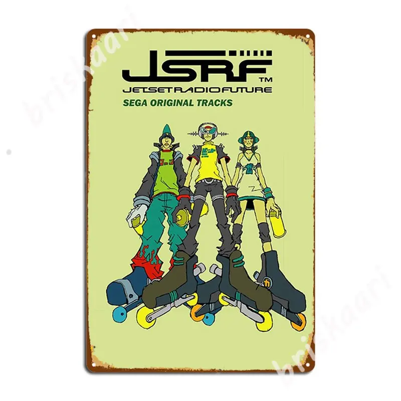 Jet Set Radio Future Soundtrack Cover Metal Signs Club Living Room Classic Wall Decor Tin sign Posters