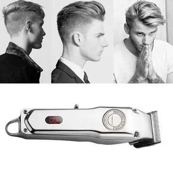 

Professional Electric Hair Clippers Men Beard Trimmer Barber Grooming Kit Rechargeable Cordless Haircut Cutting With Limit Combs