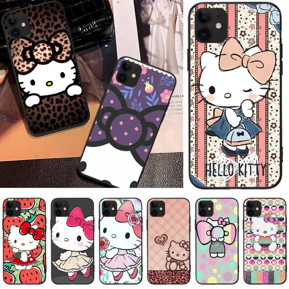 

Cartoon cute hello kitty TPU Soft Silicone Phone Case Cover For iPhone 5 6 6S 7 8 plus X XS XR XS MAX 11 11 pro 11 Pro Max