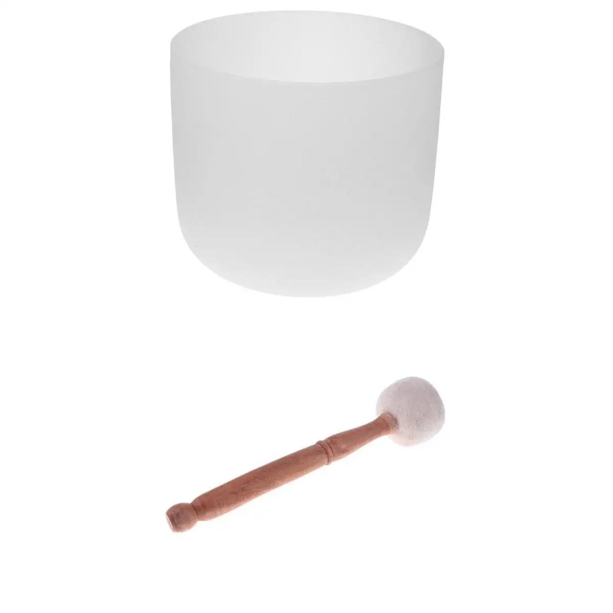 

Frosted C Note Root Quartz Crystal Singing Bowl Relax 8 Inch &Felted Mallet