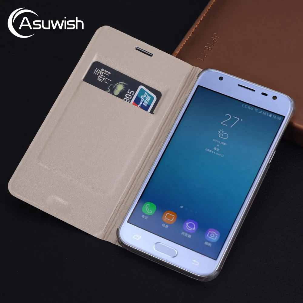 Кожаный чехол бумажник с откидной крышкой для телефона Samsung Galaxy J3 J5 2015 2016 J7 2017 J2 Prime