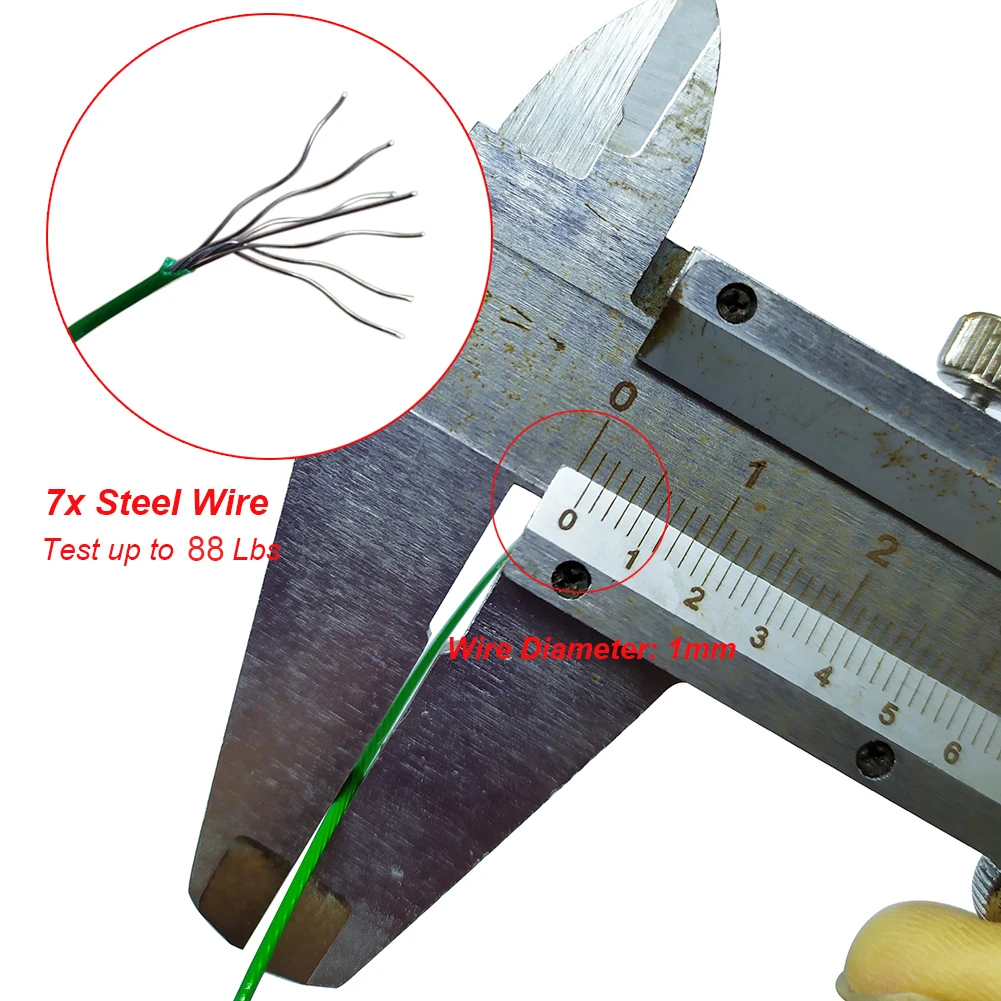 Fishing Leashs Leader Wire Fishing Line Test 88Lbs/40kg Anti-bite Wire Line with Swivel Snap Carp Gear 10pcs fishing line,fishing tackle,fishing leashes