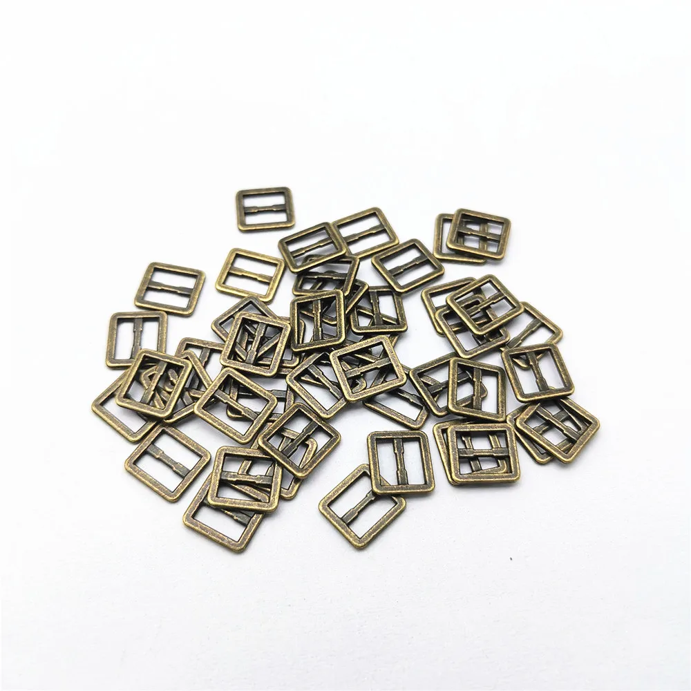 50pcs 4mm Mini Metal Tiny Buckles Sewing DIY Patchwork Doll Clothes