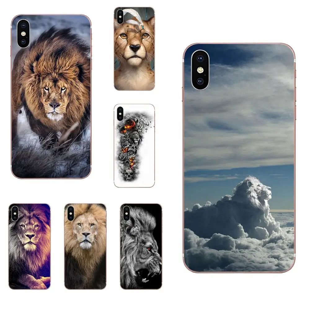 TPU Cases Cover For Samsung Galaxy Note 8 9 10 Pro S4 S5 S6 S7 S8 S9 S10 S11 S11E S20 Edge Plus Ultra Cool King Lion Drawing Art | Мобильные