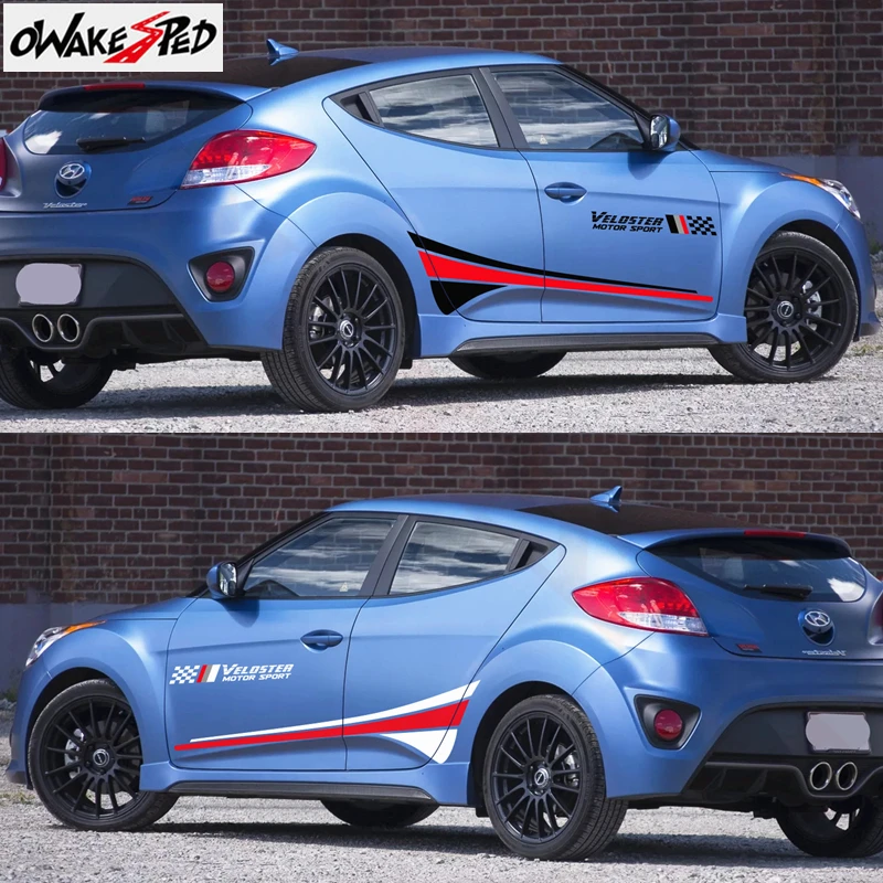 1 компл. Спортивная наклейка для стайлинга двери автомобиля Hyundai Veloster аксессуары