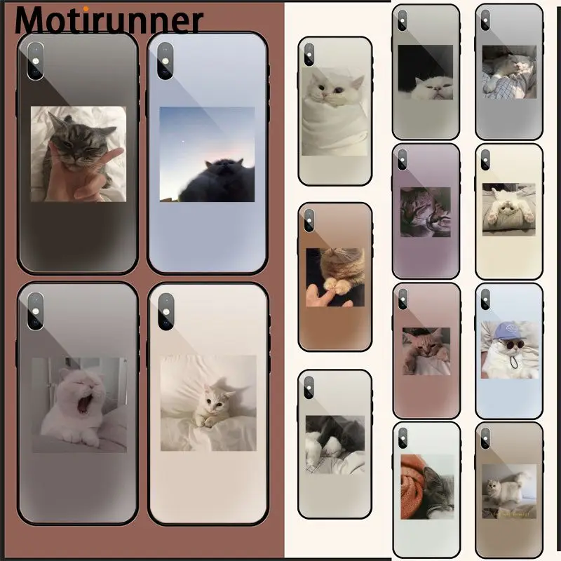 Motirunner милый Кот черный мягкий чехол для телефона iPhone 11 pro XS MAX 8 7 6 6S Plus X 5 5S SE XR чехол|