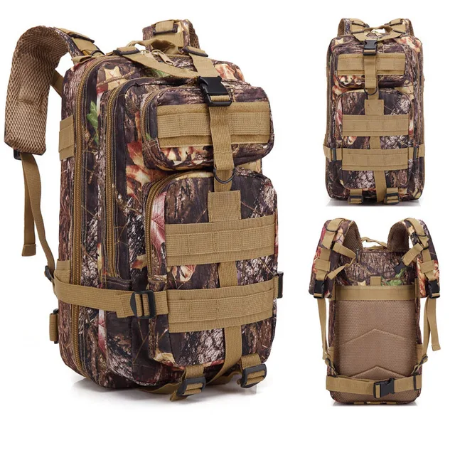 Men Large Capacity Tactical Backpack 30/50L Army Military 3P Softback Outdoor Waterproof Bug Rucksack Hiking Camping Hunting Bag Mapleleaf Camo 30L