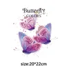 flying colorful butterfly stickers Iron on transfers for clothing heat thermo iron on vinyl transfer patches on clothes women ► Photo 3/6