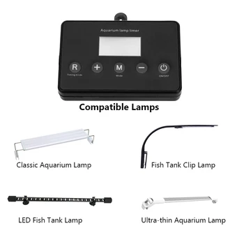 

Intelligent LED Aquarium Light Controller Timer Control Dimmer Modulator Fish Tank Timing Sunrise&Sunset Lighting System
