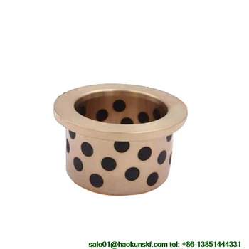

JFB1412 / 1412F (Size:14*20*12/27*3mm) Flanged Solid-Lubricanting Oilless Graphite Brass Bushing|Copper Bearing