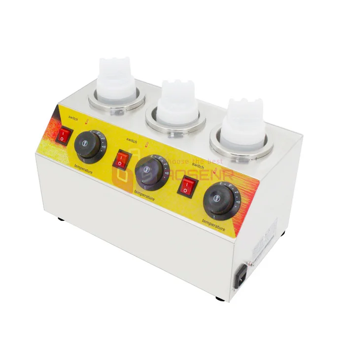 Коммерческий Электрический тройной соус бутылки теплее горячего сыра шоколад