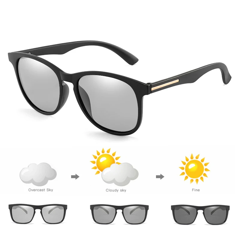 Новые HD поляризованный фотохромный солнцезащитные очки Для мужчин вождения очки-хамелеоны, мужской дневной Ночное видение драйвер очки с держателем линз Sol Hombre - Цвет линз: 1910BS