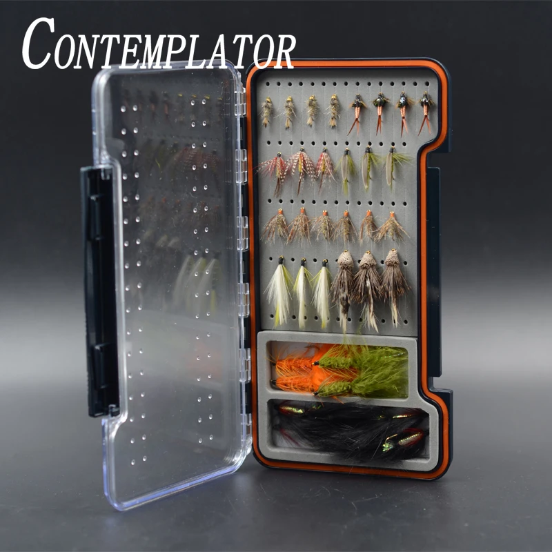 

Contemplator 34pcs Assorted Wet&Streamers Flies 10styles Classical Fly Tying Lures Set Artificial Nymph Trout/Salmon Fishing