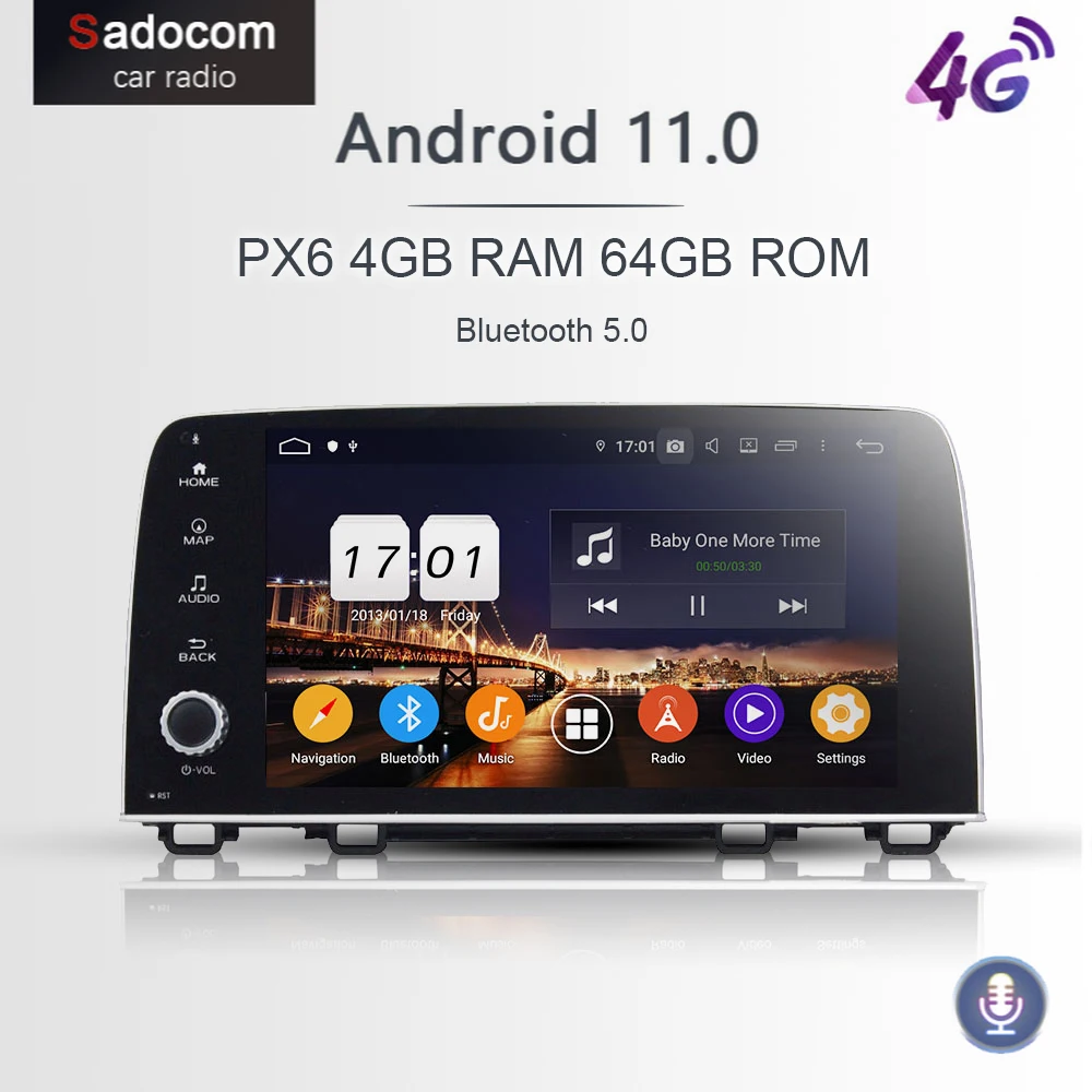 Автомобильный DVD-плеер 9 дюймов DSP PX6 Android 11 0 4 Гб + 64 ГБ 8 ядер PX5 GPS Glonass Map RDS радио Wi-Fi