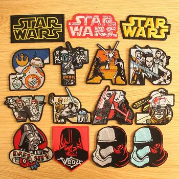 

Iron On Patches Cloth Star Wars Patches For Clothing Jacket For Apparel Sewing Accessories Stripes Appliques Embroidered Badges