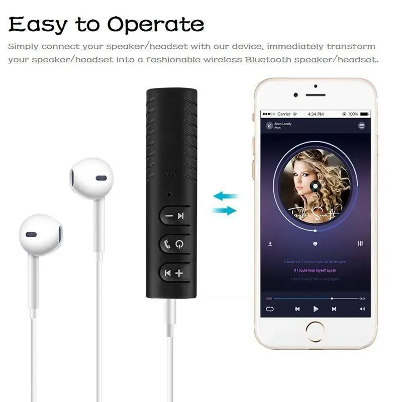 Bluetooth приемник 3,5 мм AUX адаптер беспроводной передатчик Handsfree Портативный автомобильный комплект для дома/автомобиля аудио стерео музыкальная система(B