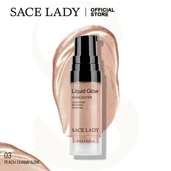 

SACE LADY Liquid Highlighter Illuminator Makeup Bronzer Glow Face Contour Shimmer Highlight Glitter Cosmetics Wholesale