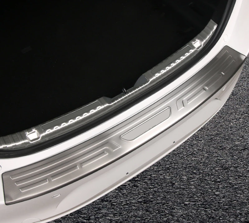 Для Mazda 3 M3 Axela SEDAN Серебро Нержавеющая внутренняя и внешняя Накладка заднего бампера Защитная крышка для автомобиля Стайлинг