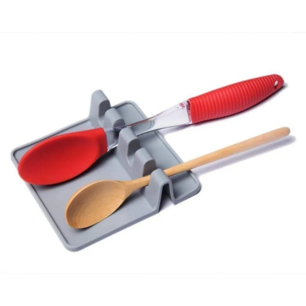 Household Cooking Tools Kitchen Silicone Rest Utensil For Cooking Dining Table Stove Top Fork BBQ Brushes Tongs And Utensils