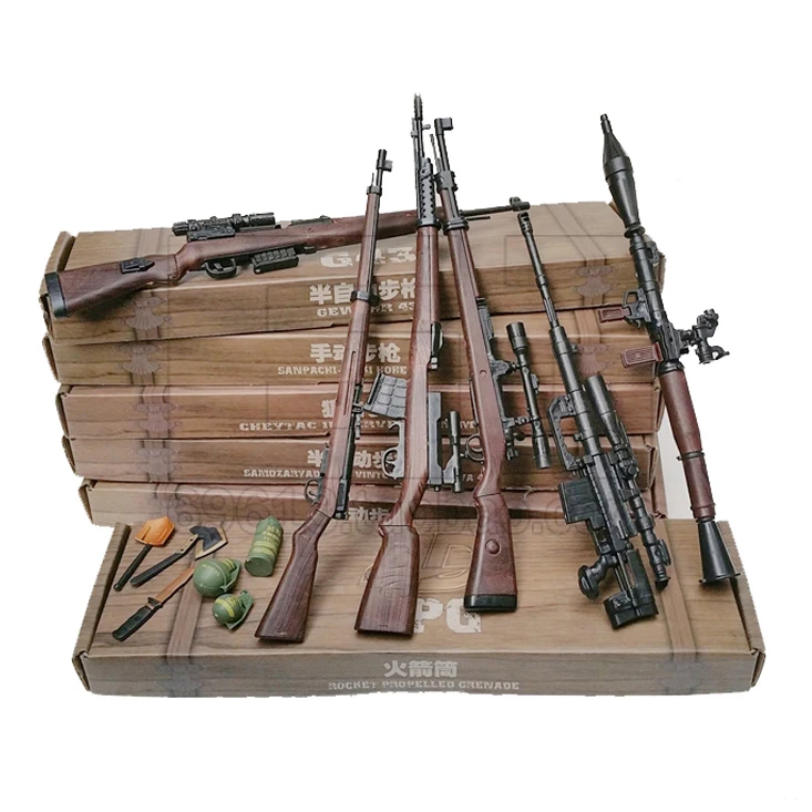 New Set of 6 Gun 1:6 Scale 12/" Action Figure 98K, G43, Type 38, SVT-40, RPG