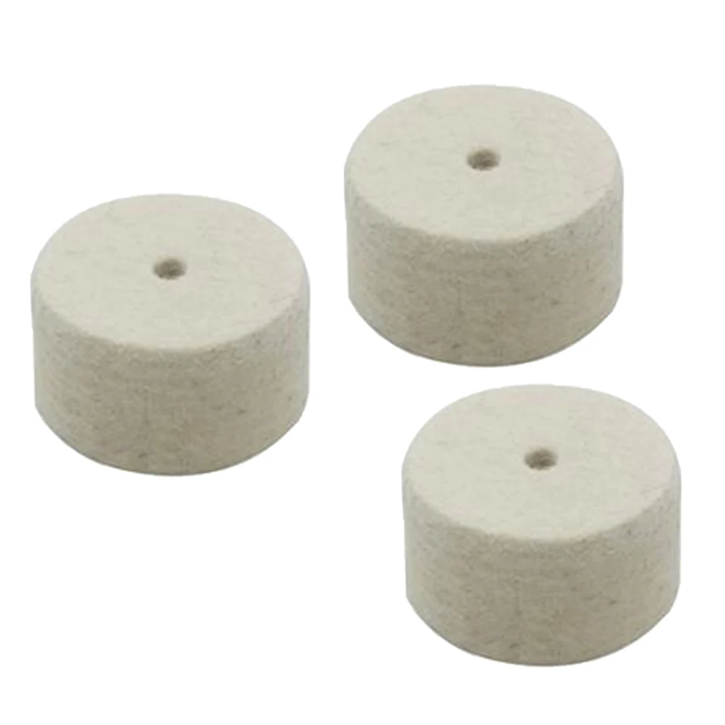 Pack of 3 Wool Drum Set Pedal Beater Hammer Head Felt Pads 1.92 x 1.18 x 0.23inch for Drum-player
