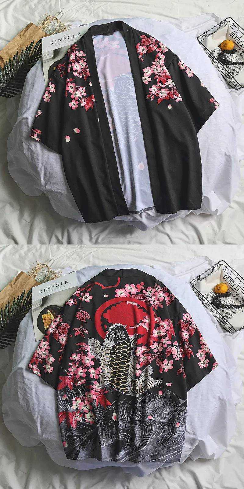 Yukata женский кимоно кардиган рубашка Harajuku Kawaii стиль Kimonos для мужчин и женщин блузка Obi Haori Японская уличная одежда