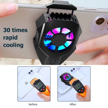 

Universal Mobile Phone Cooling Semiconductor Radiator Phone USB Rechargeable Cooler Fan Game Pad Holder Stand Radiator Mute Fan